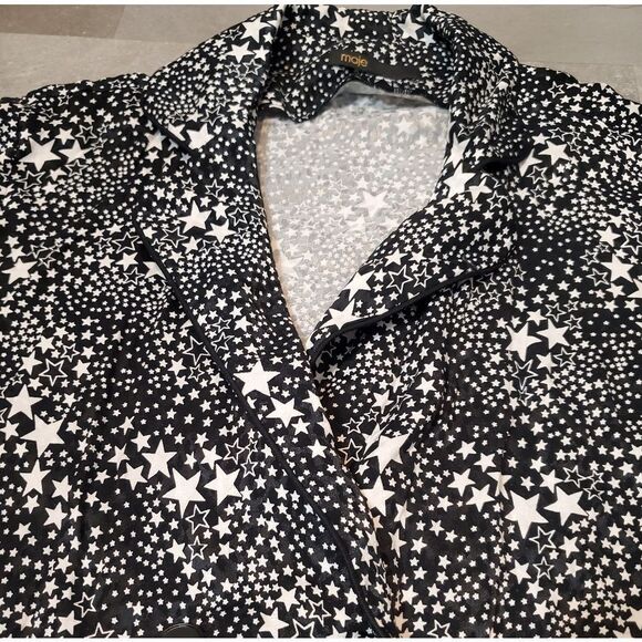 Maje black and White Star Pattern blouse. Long sleeves. Size 1 (Small). - Picture 7 of 13